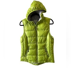 Tangerine brand puffer vest with hood, mint condition, women’s M